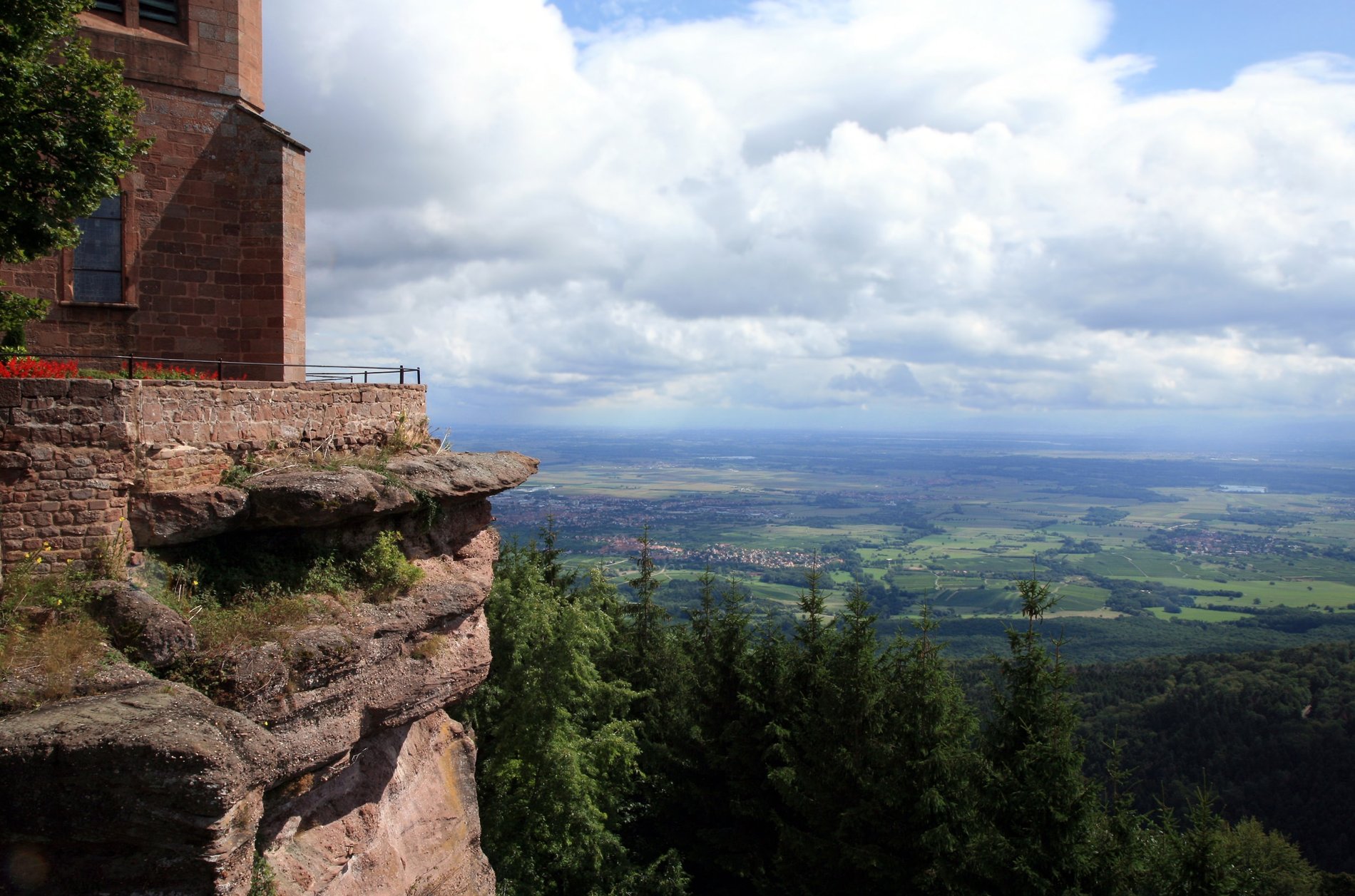 Hostellerie des Châteaux | Panoramic view from Mont Sainte-Odile over the Alsace plain and surrounding forests