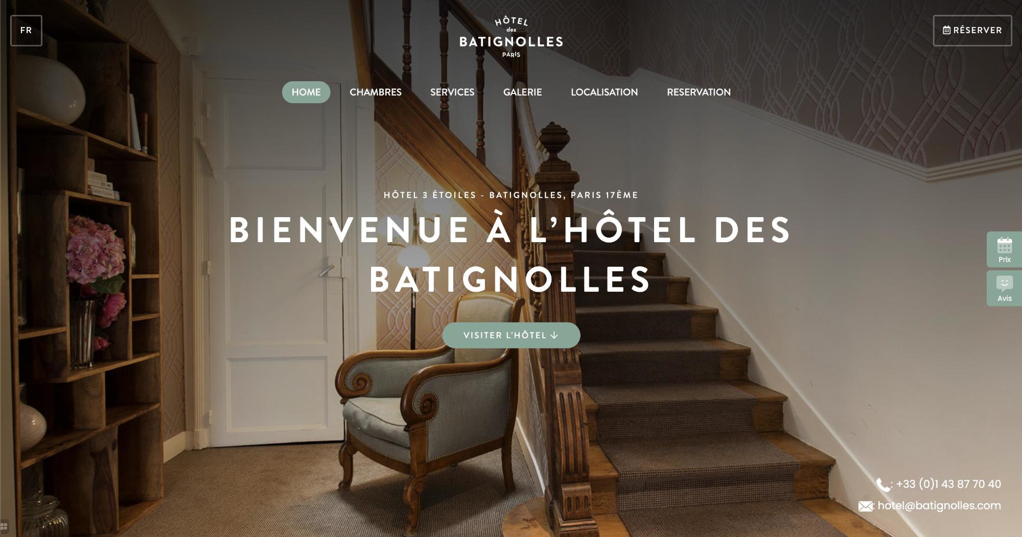 Agence MMCréation | Portfolio Hôtel des Batignolles