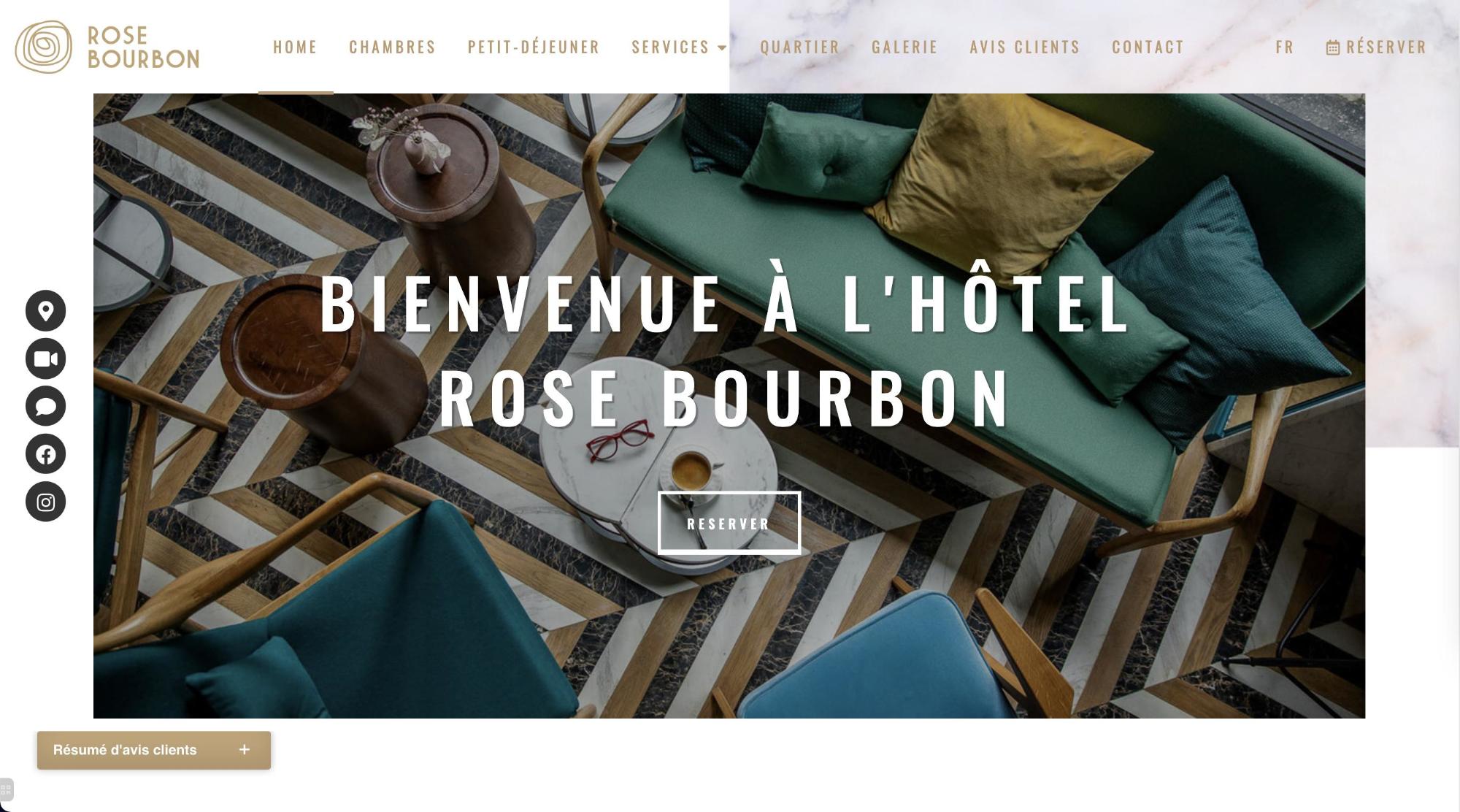 Agence MMCréation | Portfolio Rose Bourbon Hotel