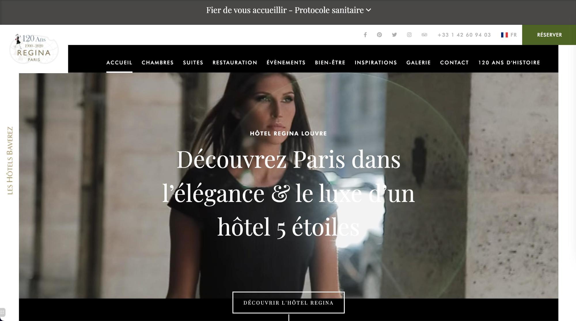 MMCréation Agency | Portfolio Hôtel Regina Louvre