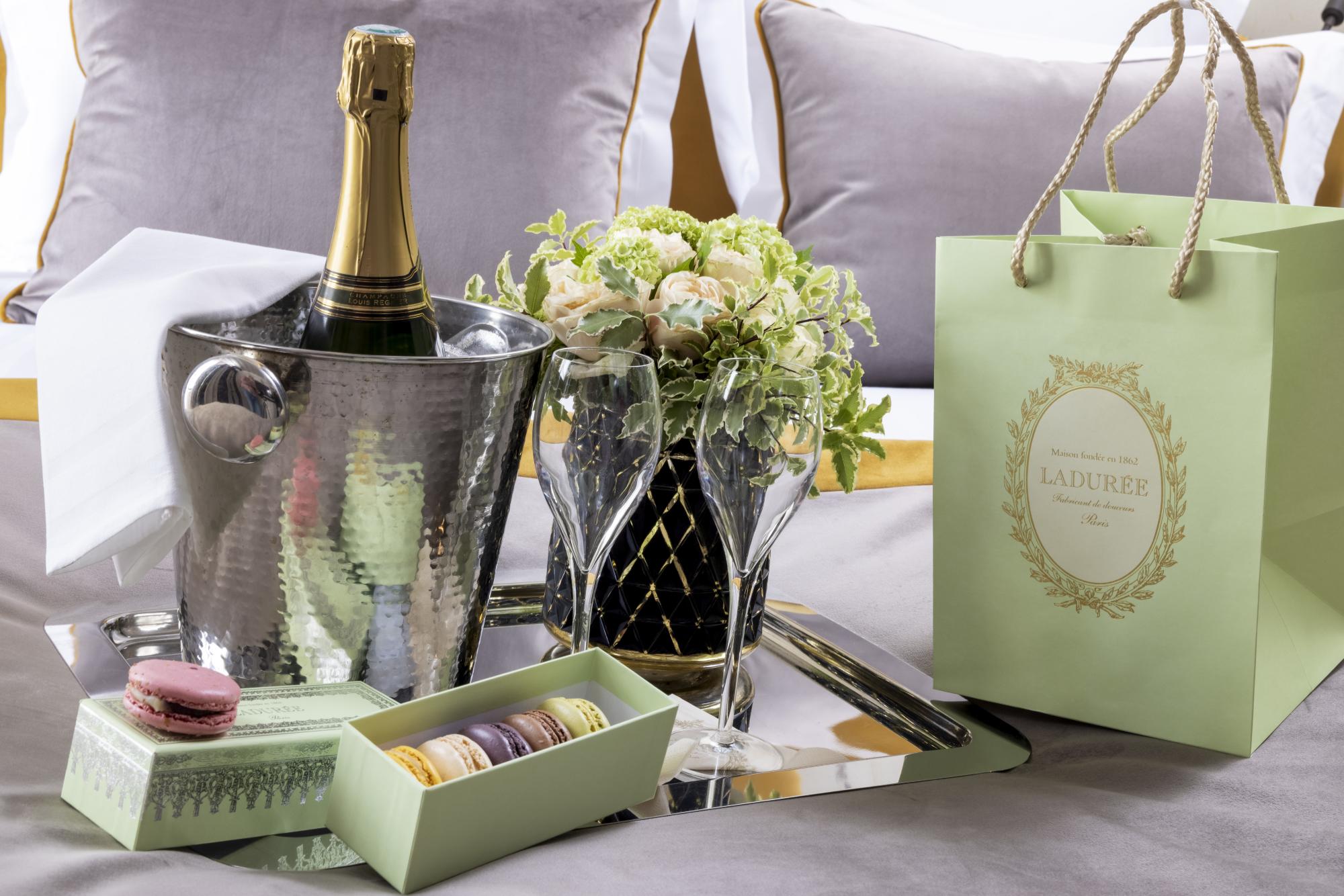 Hotel Vinci Due Offer Package Romantic Champagne Macaroons
