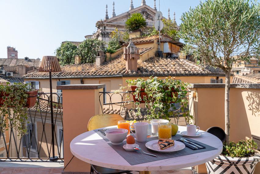 Terrace breakfast 9 Hotel Rome