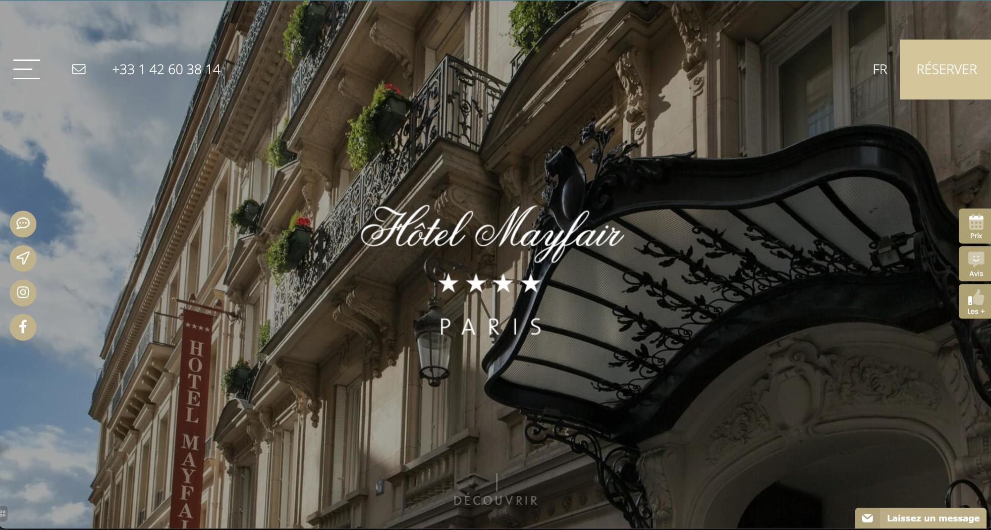 Agence MMCréation | Portfolio Hôtel Mayfair
